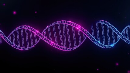 Glowing DNA Helix Genetic Code Science Biotechnology Research