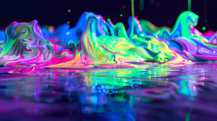 Glowing Magic: A Radiant Display of UV Reactive Paint