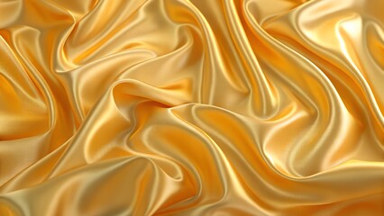 "Luxurious Flowing Golden Silk Texture"