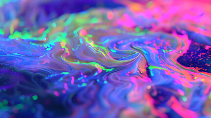 Glowing Magic: A Radiant Display of UV Reactive Paint