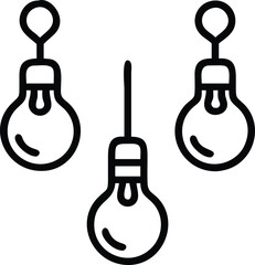 Obraz premium Editable Bulb Line Icons Premium Pack for UI Apps