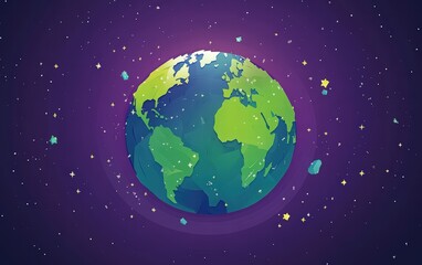 Fototapeta premium international space exploration day: a modern logo design with cosmic elements, gradient colors, and celestial themes for astronomy and cosmic events, featuring planets and stars. cosmonautics day