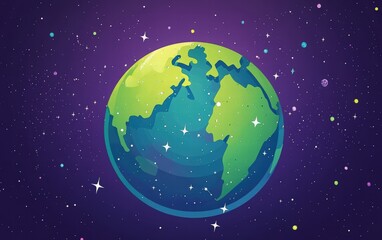 Fototapeta premium international space exploration day: a modern logo design with cosmic elements, gradient colors, and celestial themes for astronomy and cosmic events, featuring planets and stars. cosmonautics day