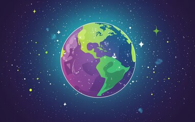 Fototapeta premium international space exploration day: a modern logo design with cosmic elements, gradient colors, and celestial themes for astronomy and cosmic events, featuring planets and stars. cosmonautics day