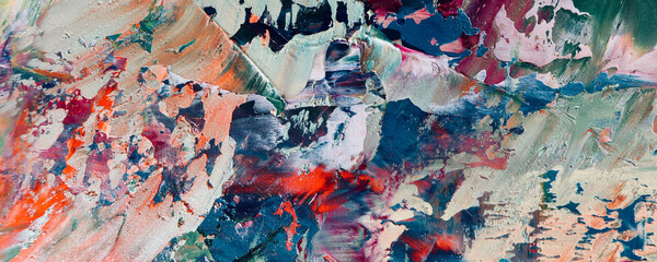 Naklejka premium Abstract art background . Hand painting artwork on canvas .
