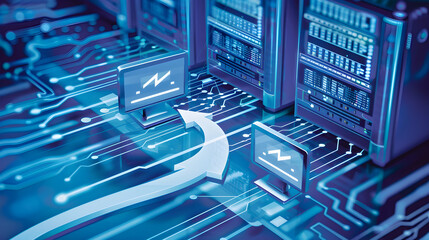 Graphical Illustration of the Unix-to-Unix Copy Protocol (UUCP) Depicting Data Transfer Between Computers
