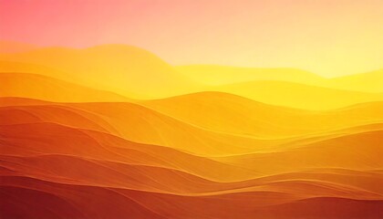 fluid abstract design featuring wavy layers in warm hues of red, orange, and yellow. The gradation mimics rolling hills or waves, creating a sense of motion and depth