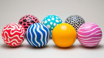 Fototapeta premium Colorful Patterned Balls for Fun and Creative Activities