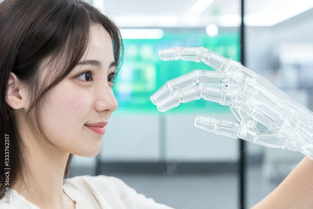Wall mural a robotics engineer developing the next generation of ai-powered machines for industrial and retail 