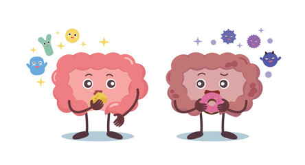 Intestine Cartoon Character