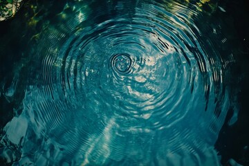Rippled Water Surface Reflecting Sky