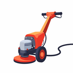 Fototapeta premium 3D flat vector floor grinder illustration, construction equipment design
