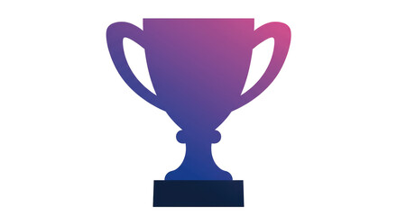 Isolated Majestic Trophy Cup with Swirling Gradient Fills, Symbolizing Triumphant Achievement and Unwavering Success