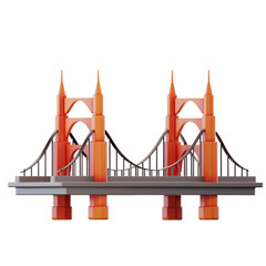 3D Illustration Bridge