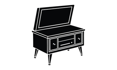 Obraz premium Record Player Silhouette