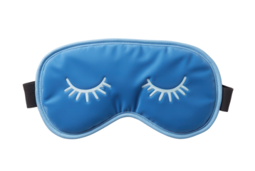 Soft Blue Sleep Mask with Whimsical Eye Design for Restful Nights