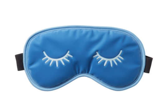 Soft Blue Sleep Mask with Whimsical Eye Design for Restful Nights