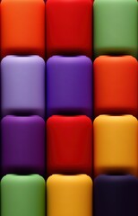 Fototapeta premium rows of colorful chairs