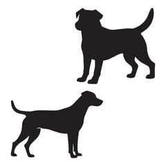 black silhouette of a dog