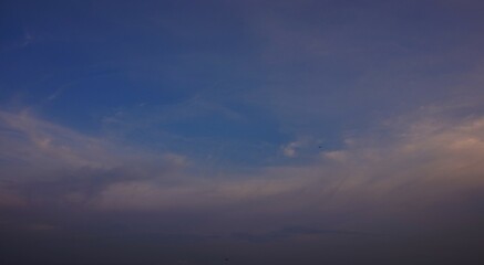 Obraz premium beautiful blue sky and dark clouds in the afternoon