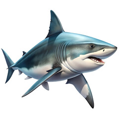 Obraz premium Shark isolated on transparent background