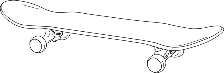 Fototapeta premium The Illustration of simple Classic Skateboard