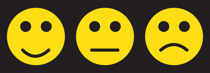 Set of Web Feedback emoji icons collection. Different emoji symbol Vector Illustration. EPS 10.