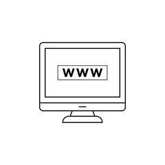 monitor - internet icon vector