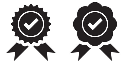 Medal icon, vector logo, medal symbol for your web site. Achievement badge icon. Vector and glyph. eps 10.