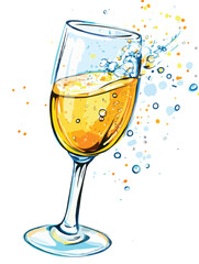 wine glass vector art