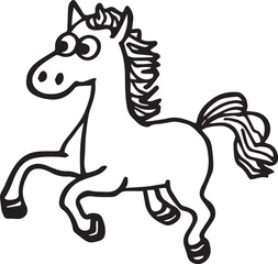 Cartoon Horse Outline