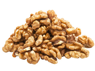 Isolated Pile of Walnut Kernels