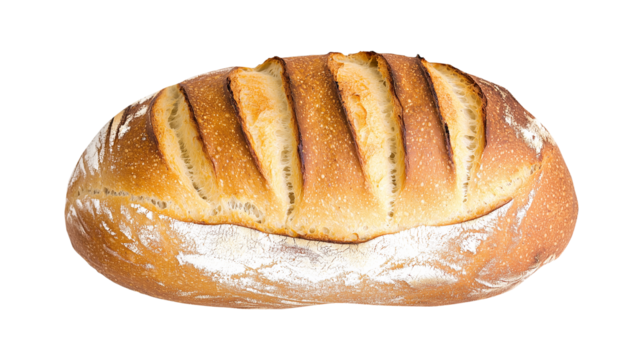 Bread loaf with slashes