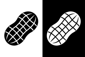 Peanut Nut Silhouette Clean and Simple Vector Illustration.