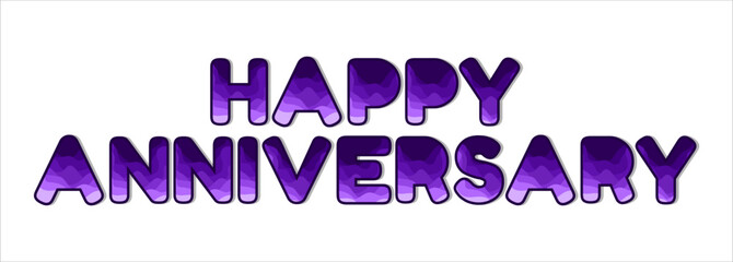 happy anniversary typography art design vector