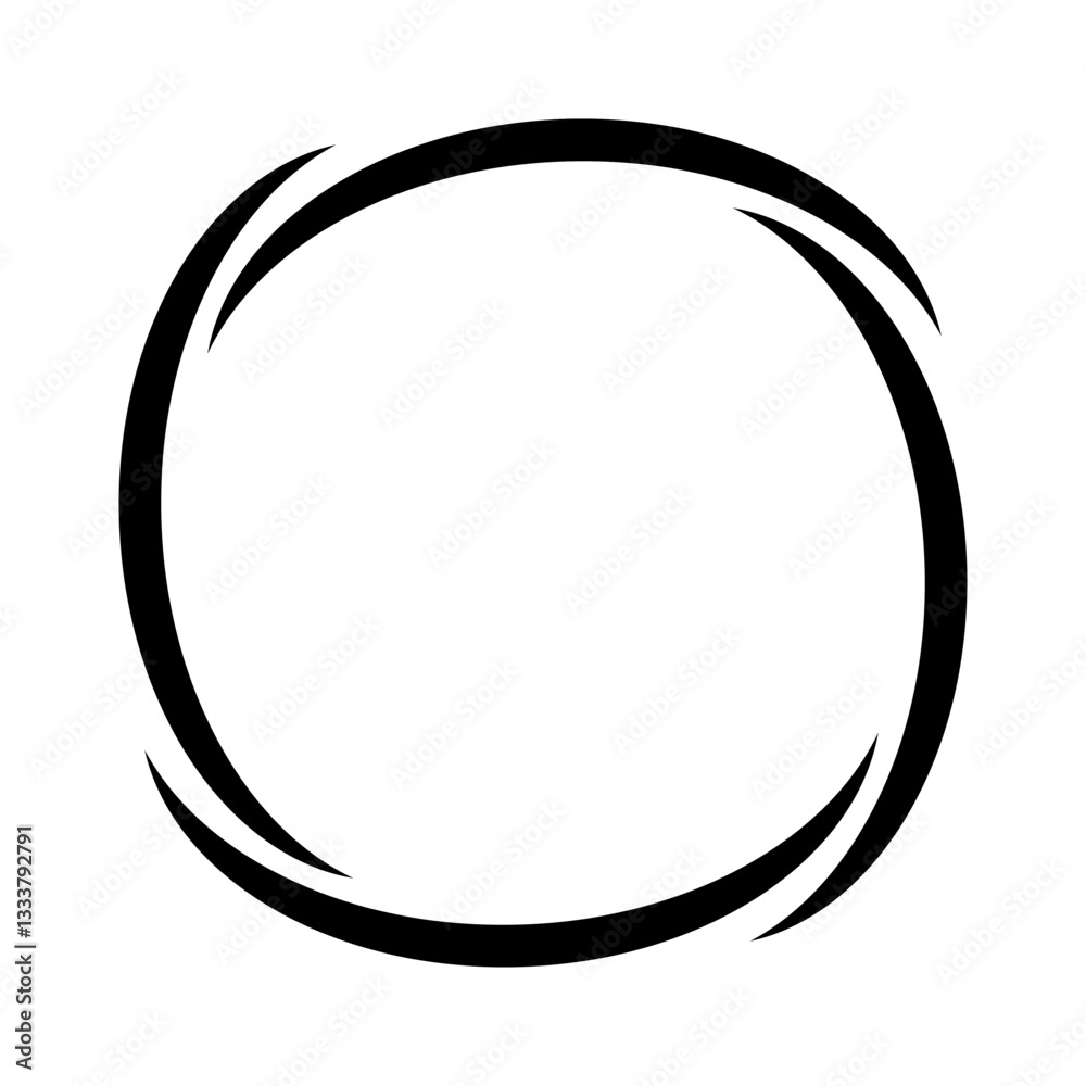 Poster swirling black circle with dynamic spiral fluid rotation effect