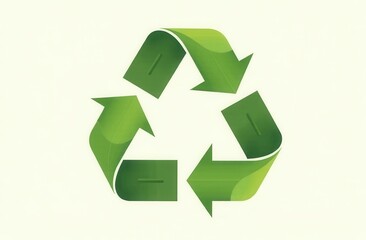 Obraz premium Green sustainability concept with recycling symbol for environmental awareness