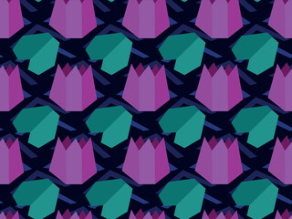 Lotos, nelumbo, lotus water lilly flower.  Pond, lake. Seamless vector pattern for design and decoration.