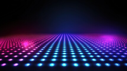 Obraz premium Colorful LED Dot Patterns with Atmospheric Neon Lighting Effects