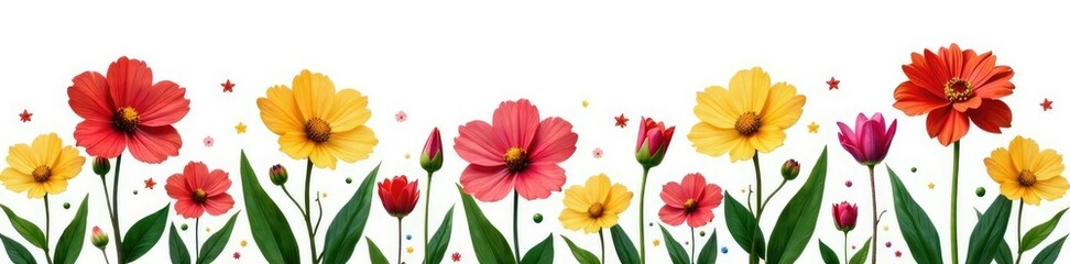 Large and bright colored flower isolated on white, white background, floral, garden