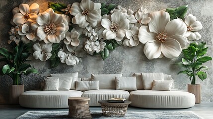 Intricate floral soft pastel 3D high resolution hd wallpaper