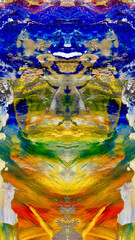 Abstract art background . Hand painting artwork on canvas .