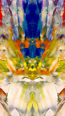 Fototapeta premium Abstract art background . Hand painting artwork on canvas .