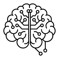 Modern Artificial Intelligence Symbols for Digital and Tech Projects
