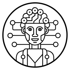 Modern Artificial Intelligence Symbols for Digital and Tech Projects
