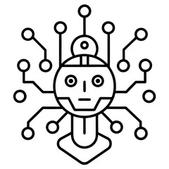 Modern Artificial Intelligence Symbols for Digital and Tech Projects
