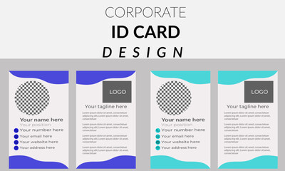 simple employee business name card template vector