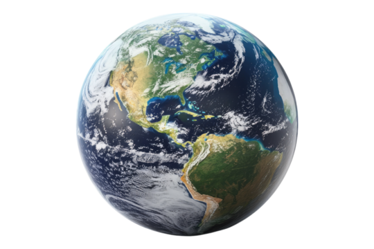 Earth planet Isolated on transparent background