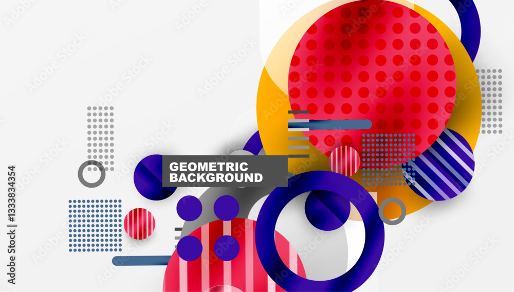 Aufkleber Abstract background - layered geometric shapes with smooth gradients and transparency