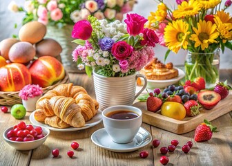 Breakfast with Flowers - Delicate Morning Meal
